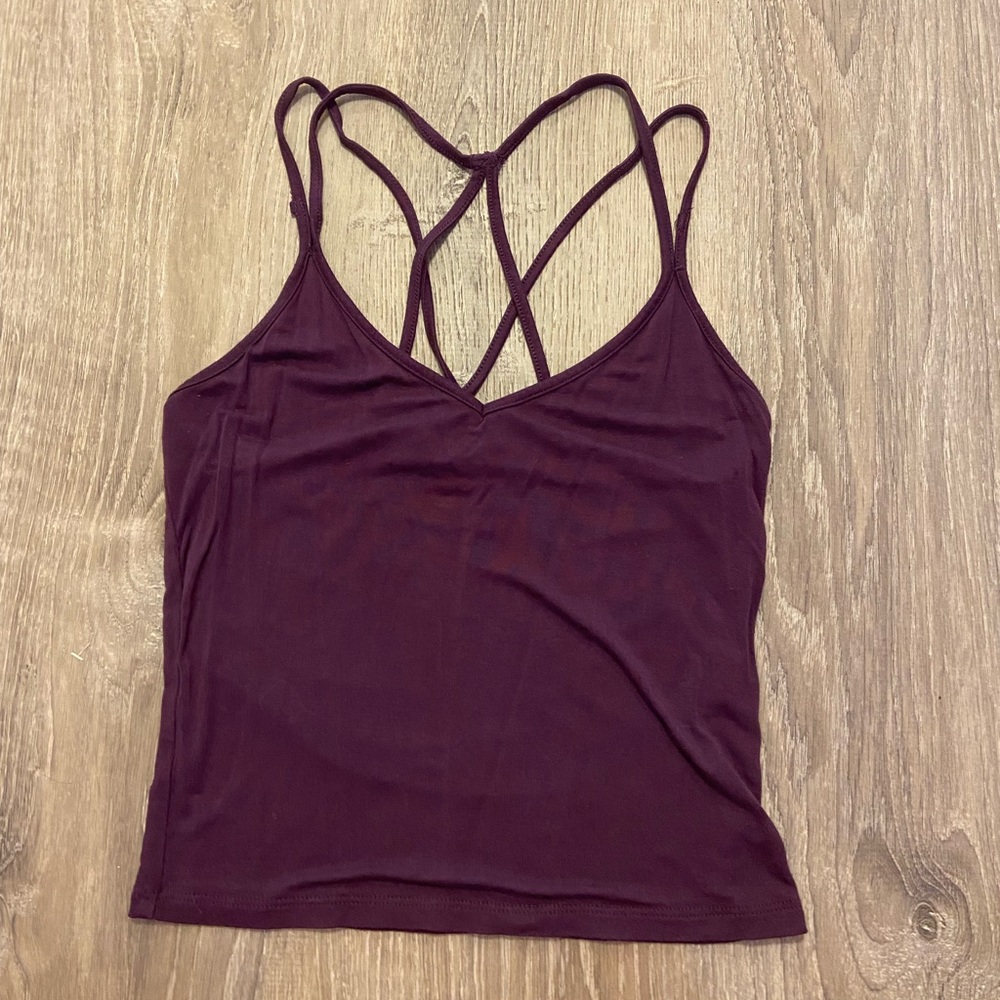 Cross back tank top